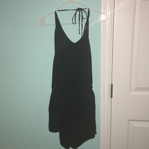 Tied Cutout Open Back Romper